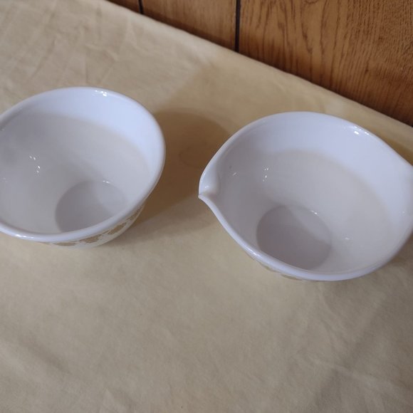 9 pcs Vintage Corelle Butterfly Gold Creamer & Sugar Bowl Set & 7 Hook Cups - Picture 6 of 12